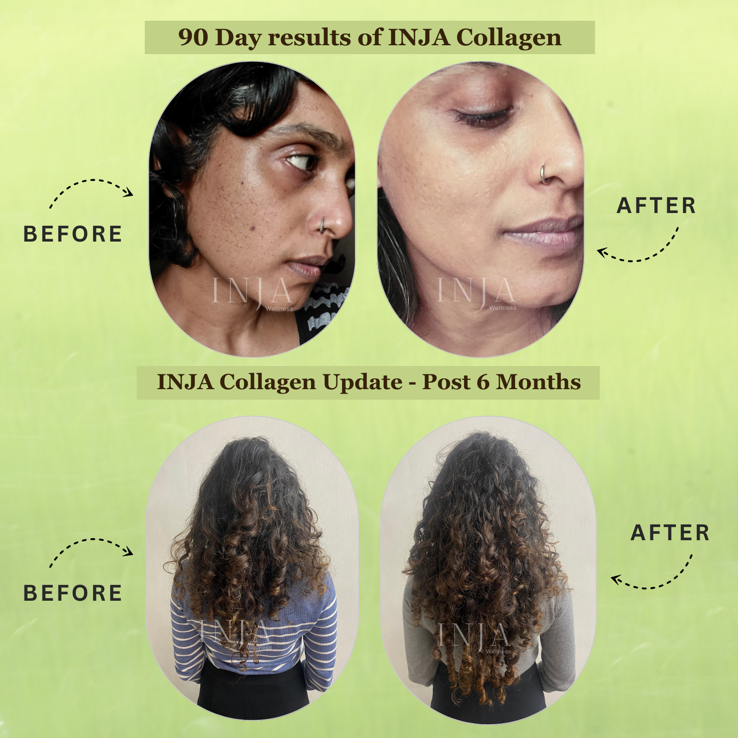 Inja Veg Collagen Powder Green Apple - 150gm Powder