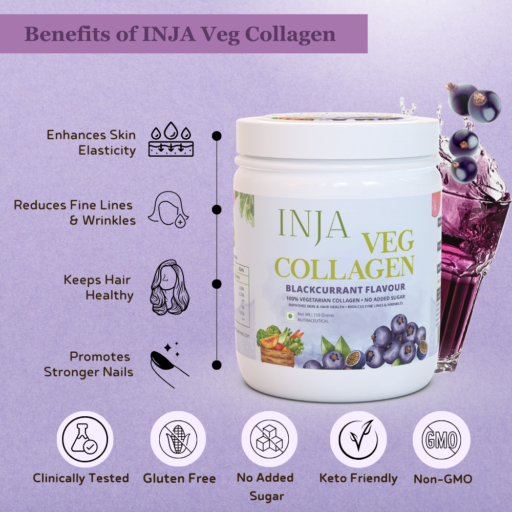 Inja Veg Collagen Powder Black Current - 150gm Powder