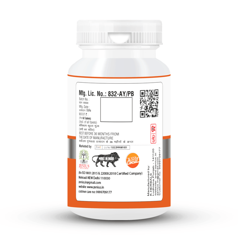 Zenius Digestive Care Tablets - Natural Ayurvedic Digestive Tablets - 60 Tablets