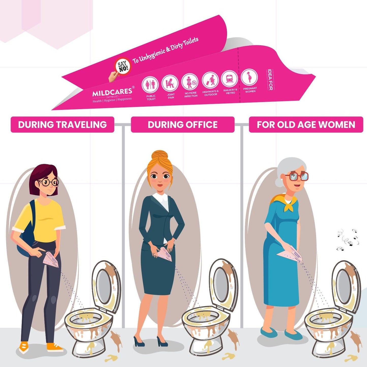MildCares Disposable Stand & Pee Female Urination Device for Women