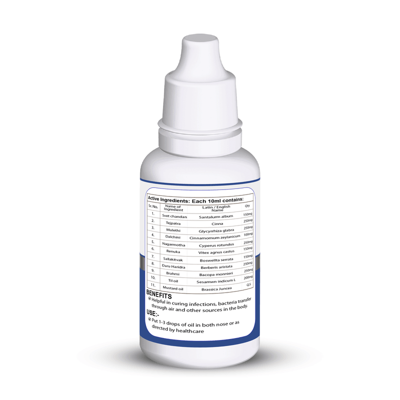 Zenius Nasal Drops - Herbal Solution for Nasal Congestion, Sinus Relief, and Clear Breathing - 30ml Drops