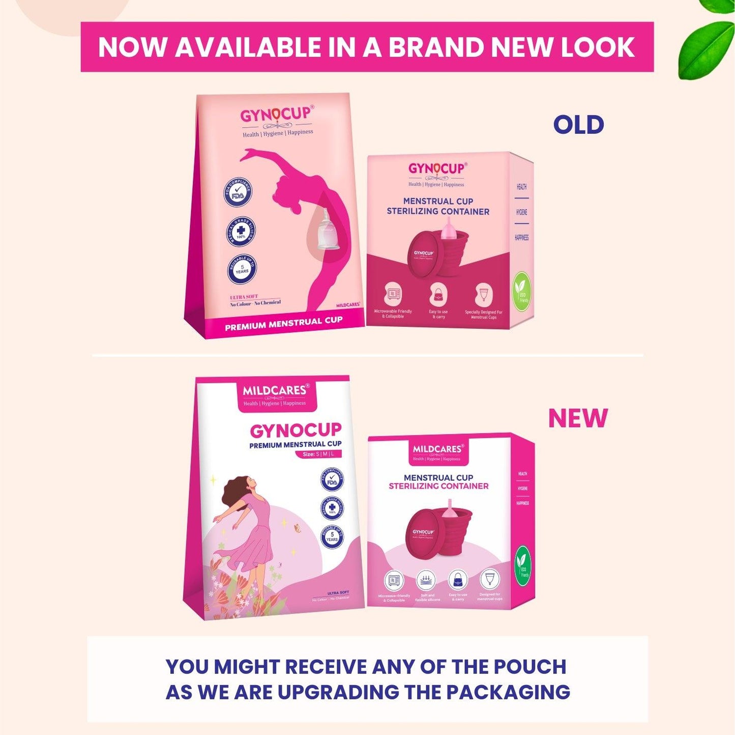 MildCares Menstrual Cup with Sterilizer Container | Safe, Easy-to-Use & Comfortable | White | Large