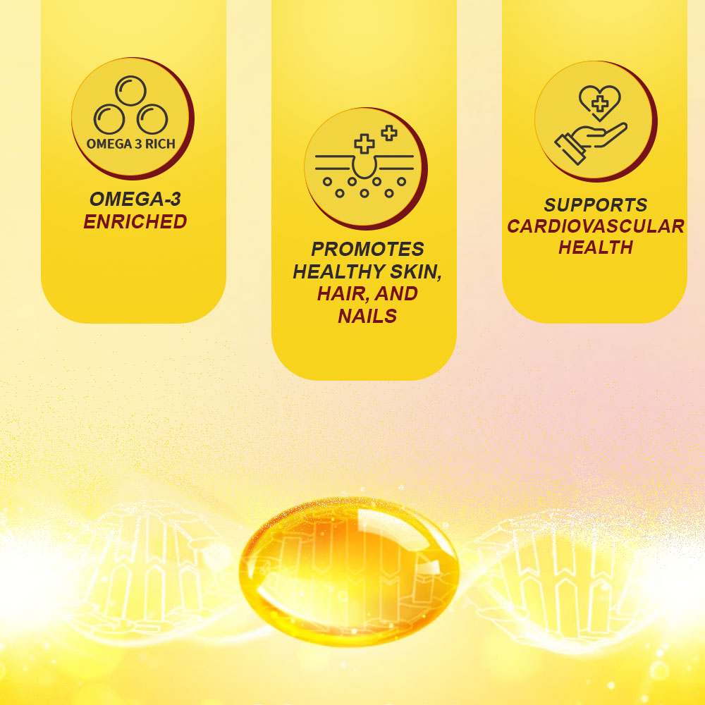 Healthaid Flaxseed 1000mg (Omega 3,6,9) Capsule - 60 Capsule