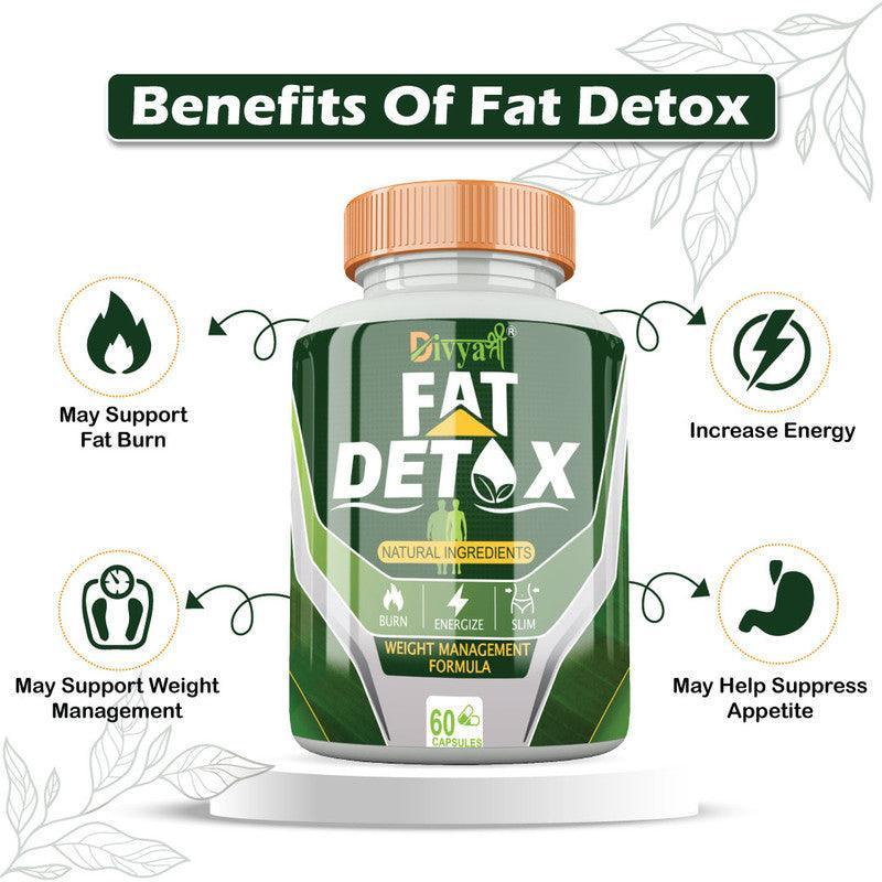 Divya Shree Fat Detox Capsule for Fat Burner - Weight Management Formula - Weight Loss Capsule For Men & Women - 60 Capsules, Jeevan Care Ayurveda