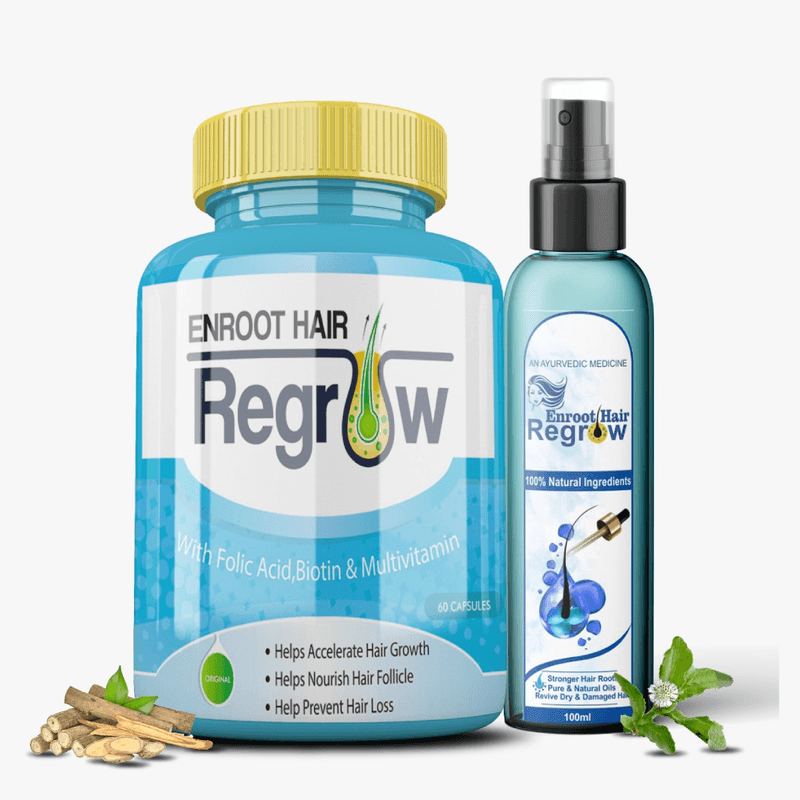 Divya Shree Enroot Hair Regrow Capsule & Oil Nourish & Cleanse Hair Kit ( Combo Pack )