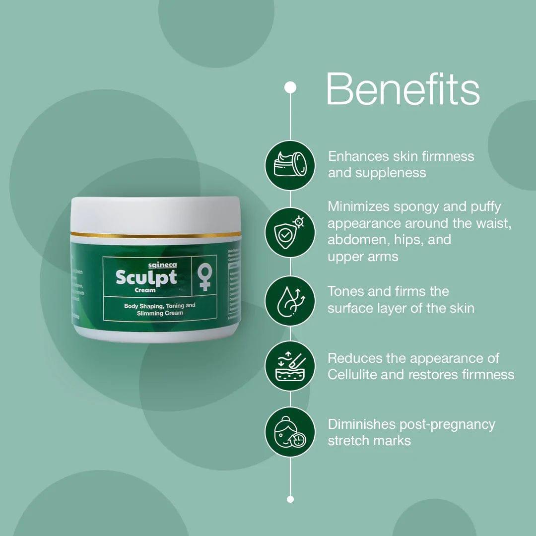 Sqineca Sqineca Sculpt Ayurvedic Body Shaping, Toning, and Slimming Cream for Women 50g