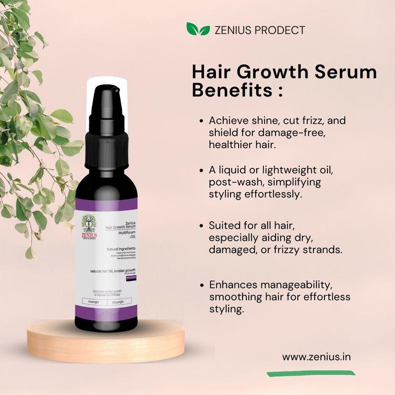 Zenius Hair Growth Serum - for Hair Growth and Frizz Control - 50ml Serum