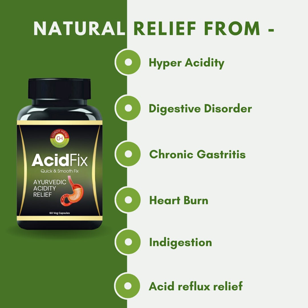 Cordy Herb AcidFix Veg Capsule - 60 Capsules