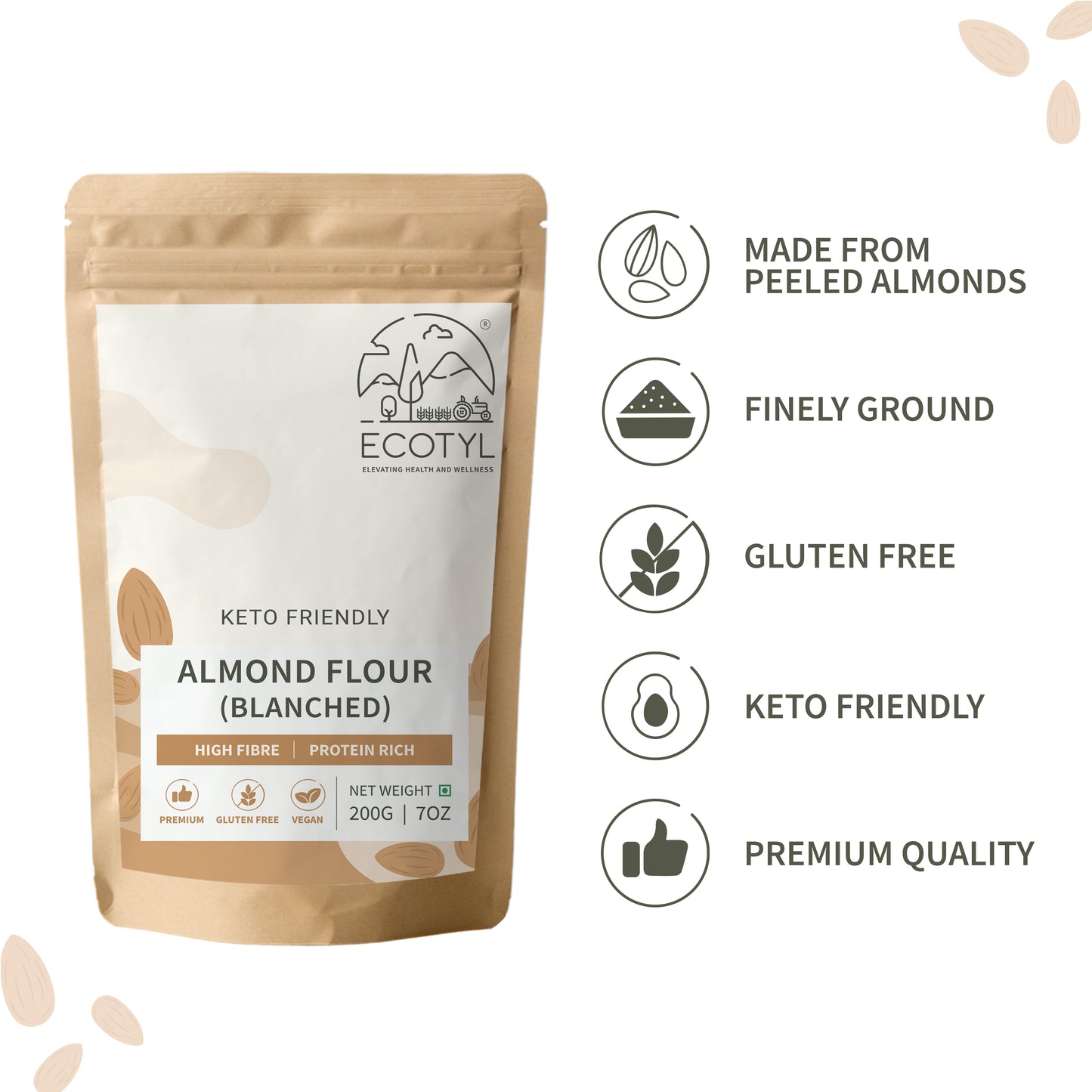 Ecotyl Almond Flour (Blanched) - 200g