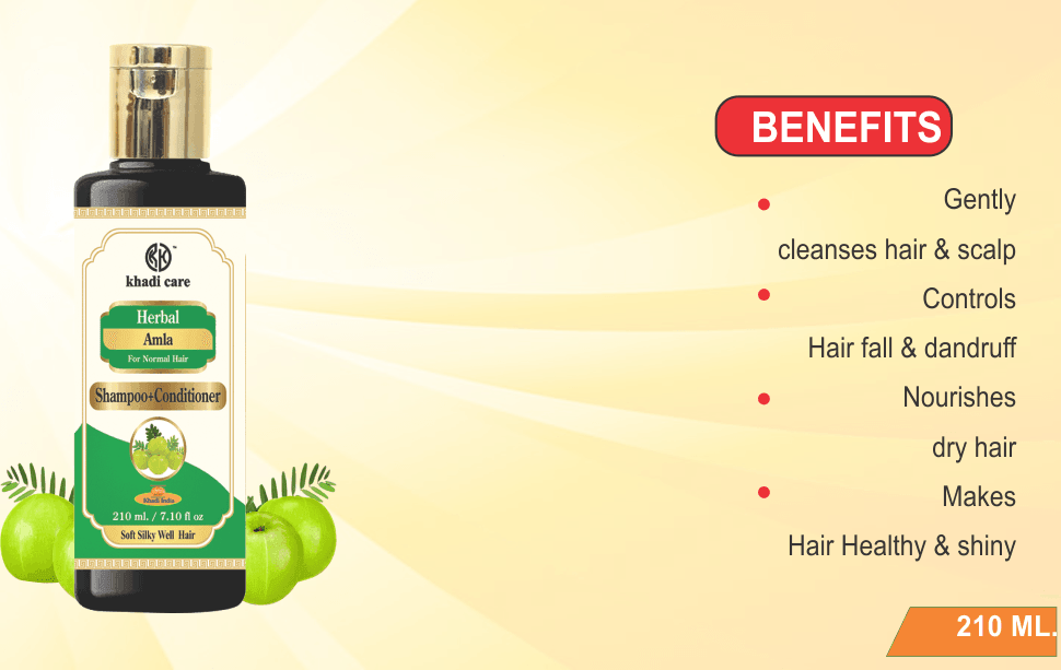 Khadi Care Herbal Amla Shampoo + Conditioner - 210ml