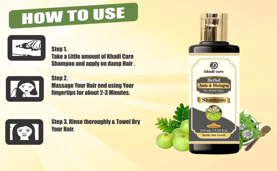 Khadi Care Herbal Amla & Bhringraj Shampoo - 210ml
