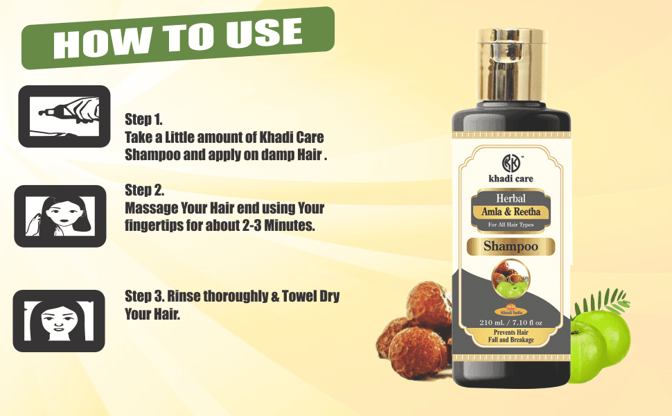 Khadi Care Herbal Amla & Reetha Shampoo - 210ml