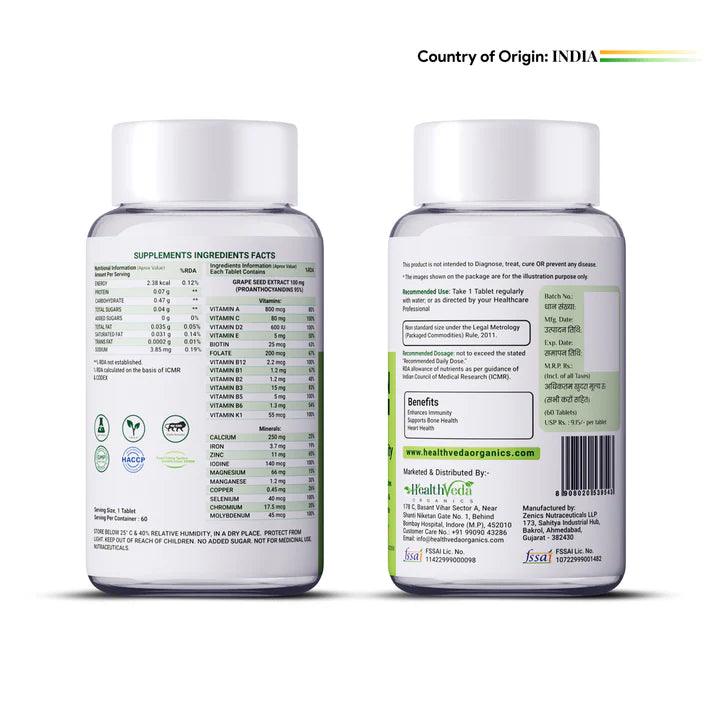 Health Veda Organics Multivitamin for Men Tablet - 60 Tablets