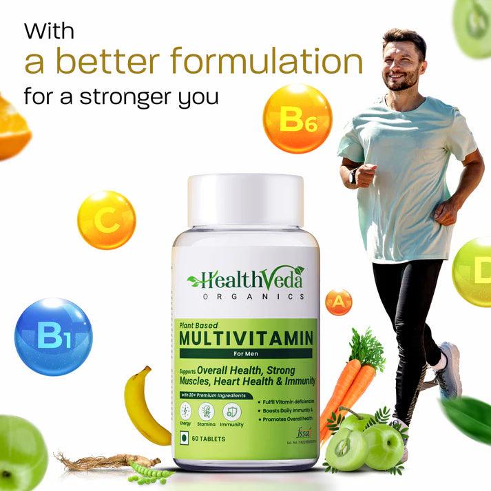 Health Veda Organics Multivitamin for Men Tablet - 60 Tablets