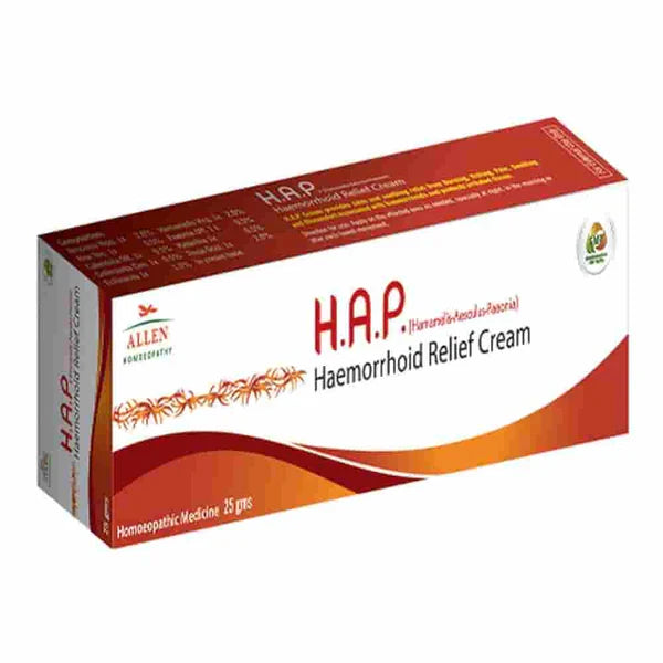 Allen H.A.P Haemorrhoid Relief Cream - 25gm - Pack of 2
