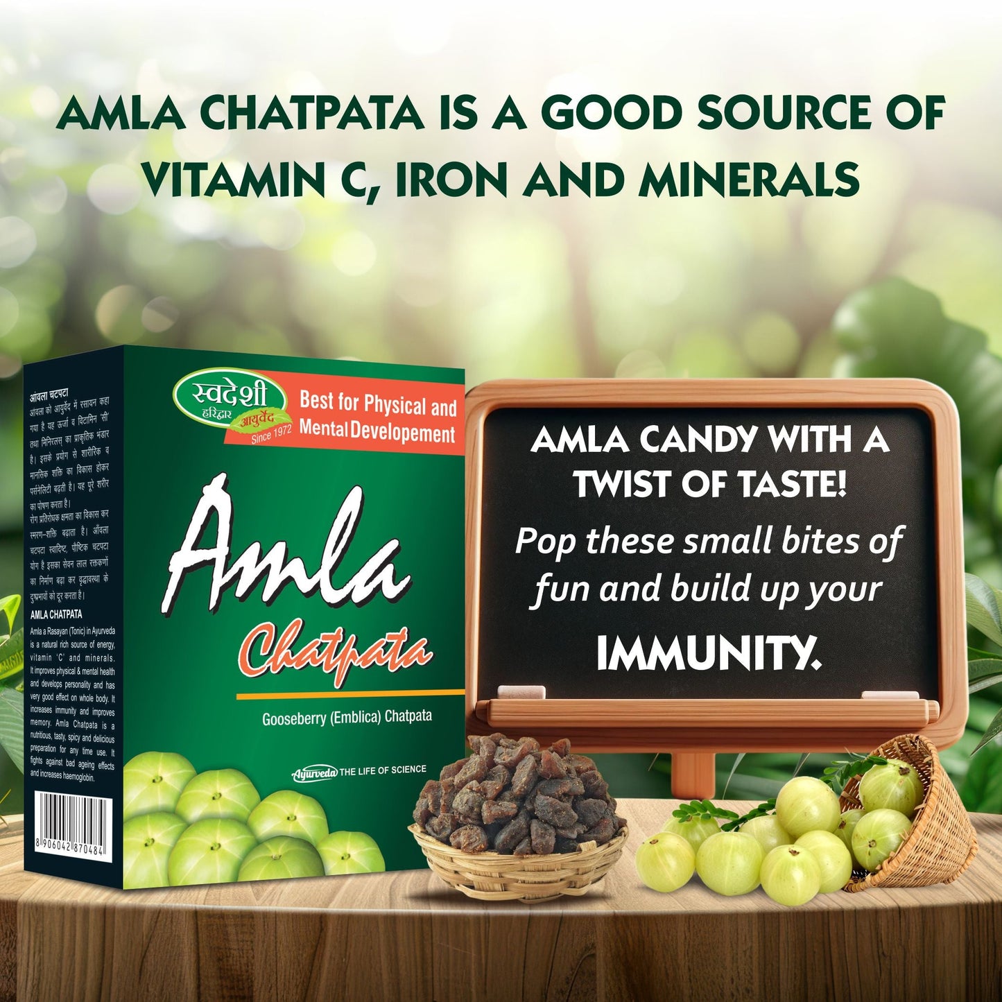 Swadeshi Ayurved Amla Chatpata (Gooseberry Emblica) - 500gm
