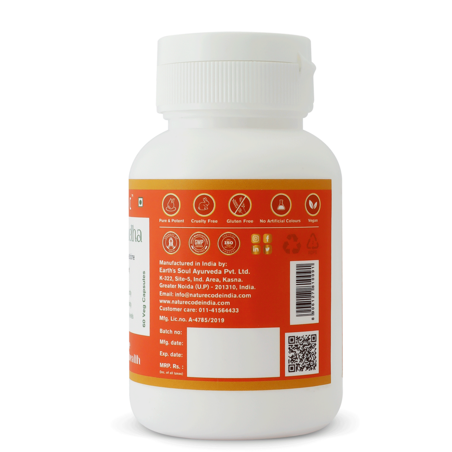 Nature Code Ashwagandha Veg Capsule - 60 Capsules