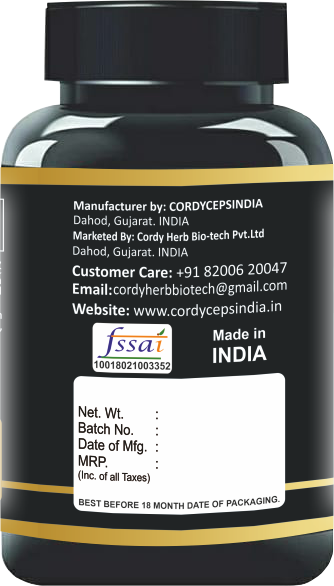 Cordy Herb Ashwagandha Extract Veg Capsule (Withania Somnifera ) Helps in Stress Management, Support Strength & Energy
