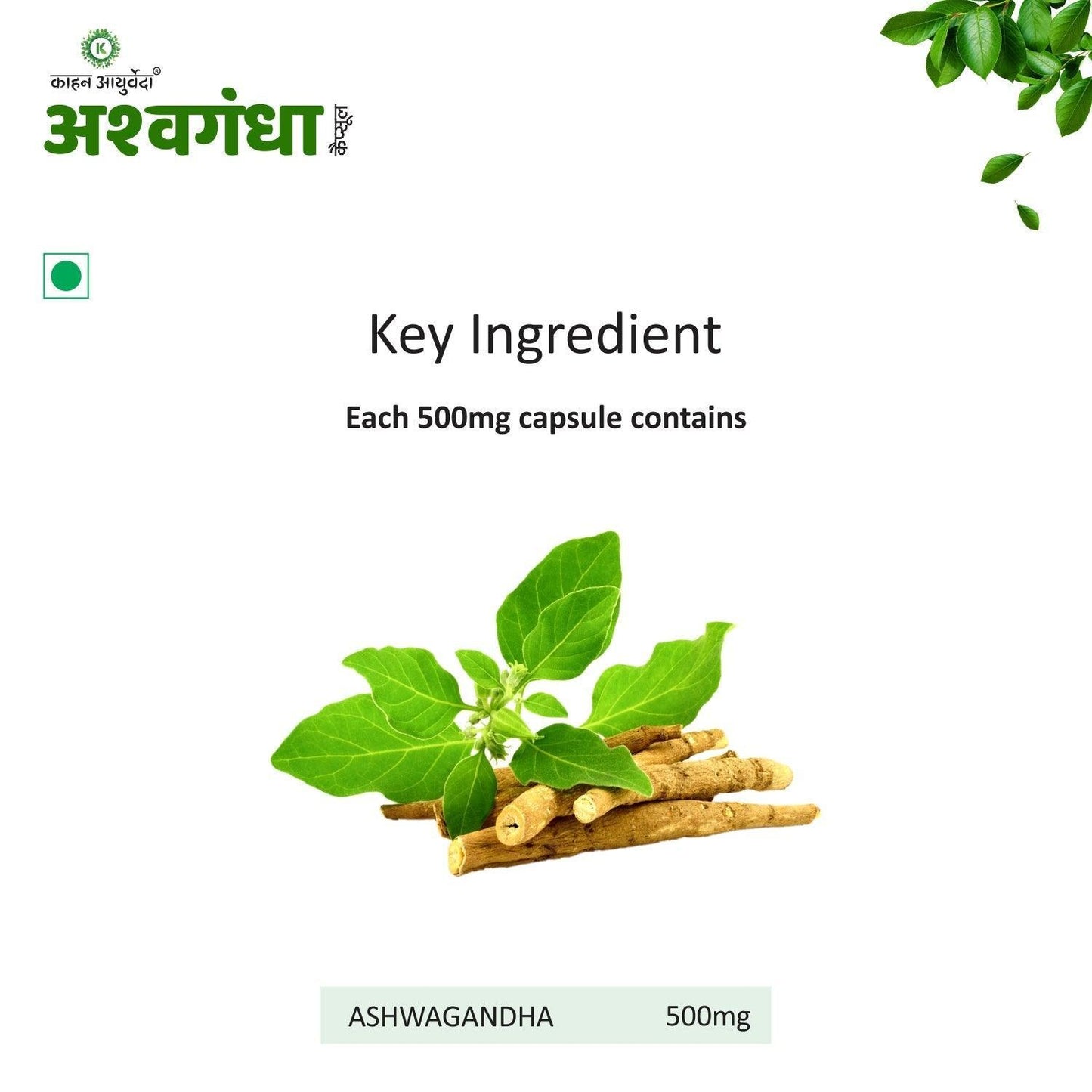 Kaahan Ayurveda Ashwagandha Capsule - 60 Capsules