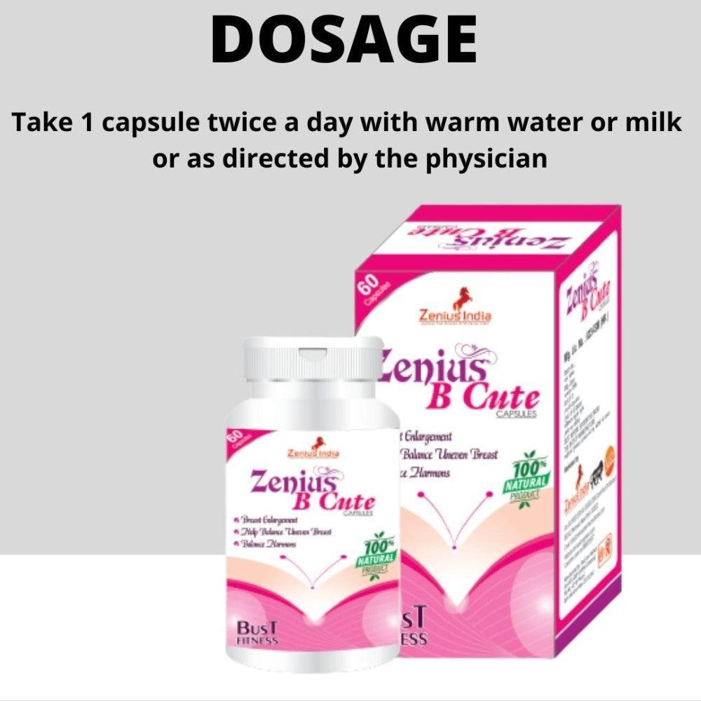 Zenius B Cute Capsule | breast reduction capsule | breast tightening medicine | breast reduce medicine (60 Capsules)