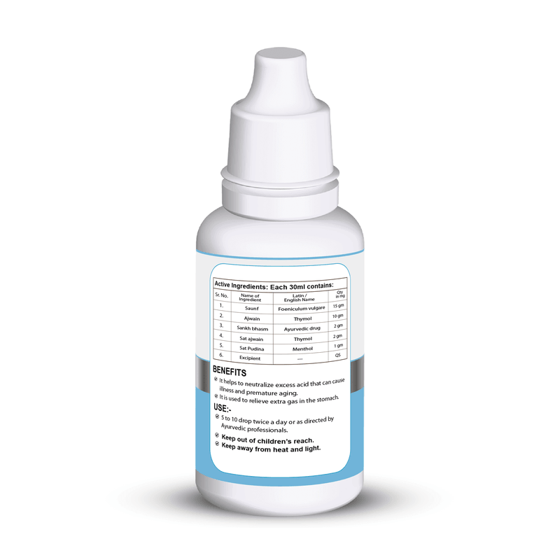 Zenius Acidity Relief Drops - Fast-Acting Herbal Drops for Acid Reflux, Heartburn, and Digestive Comfort- 30ml Drops