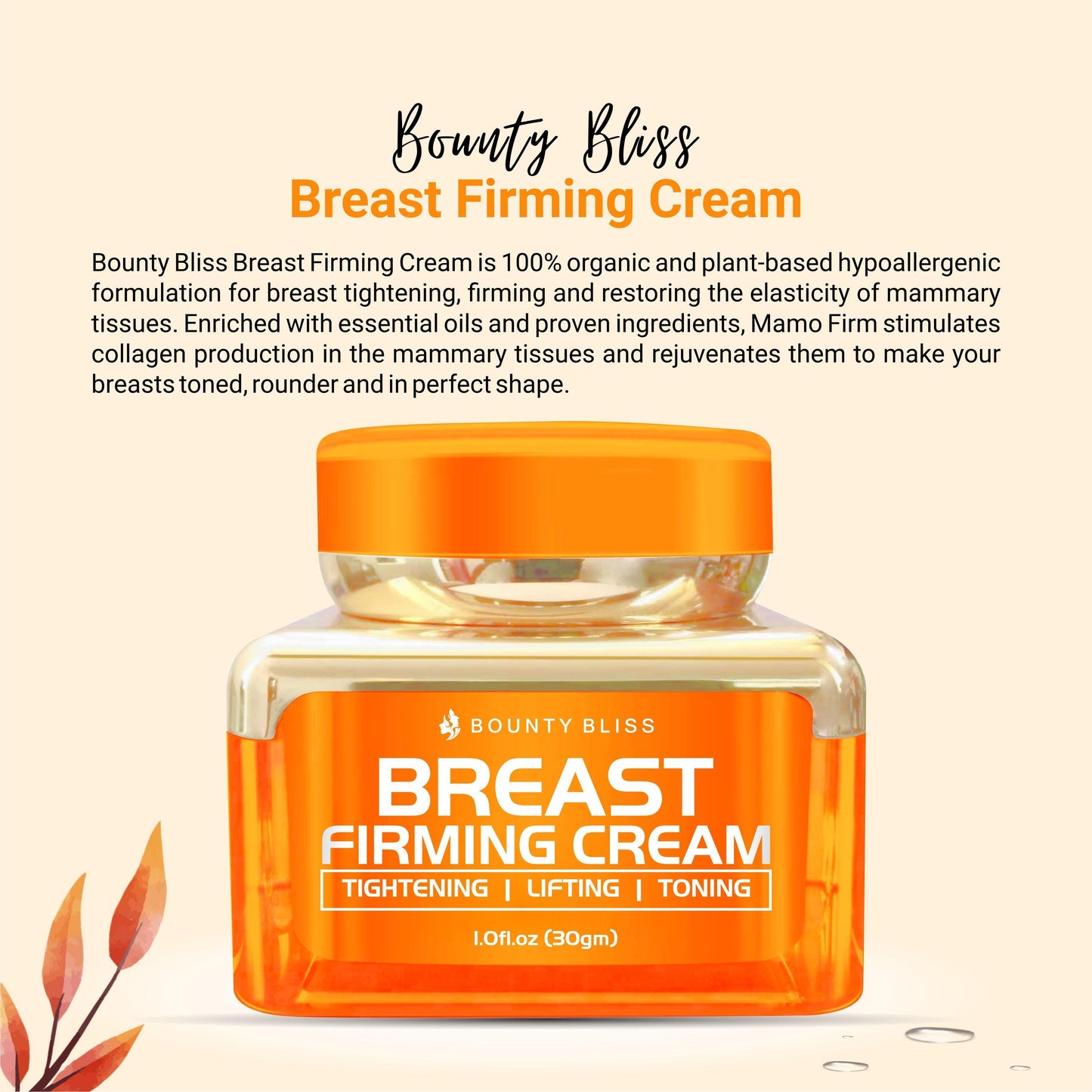 Bounty Bliss Breast Firming Cream Natural Breast Enhancement Bust Lift - 30gm