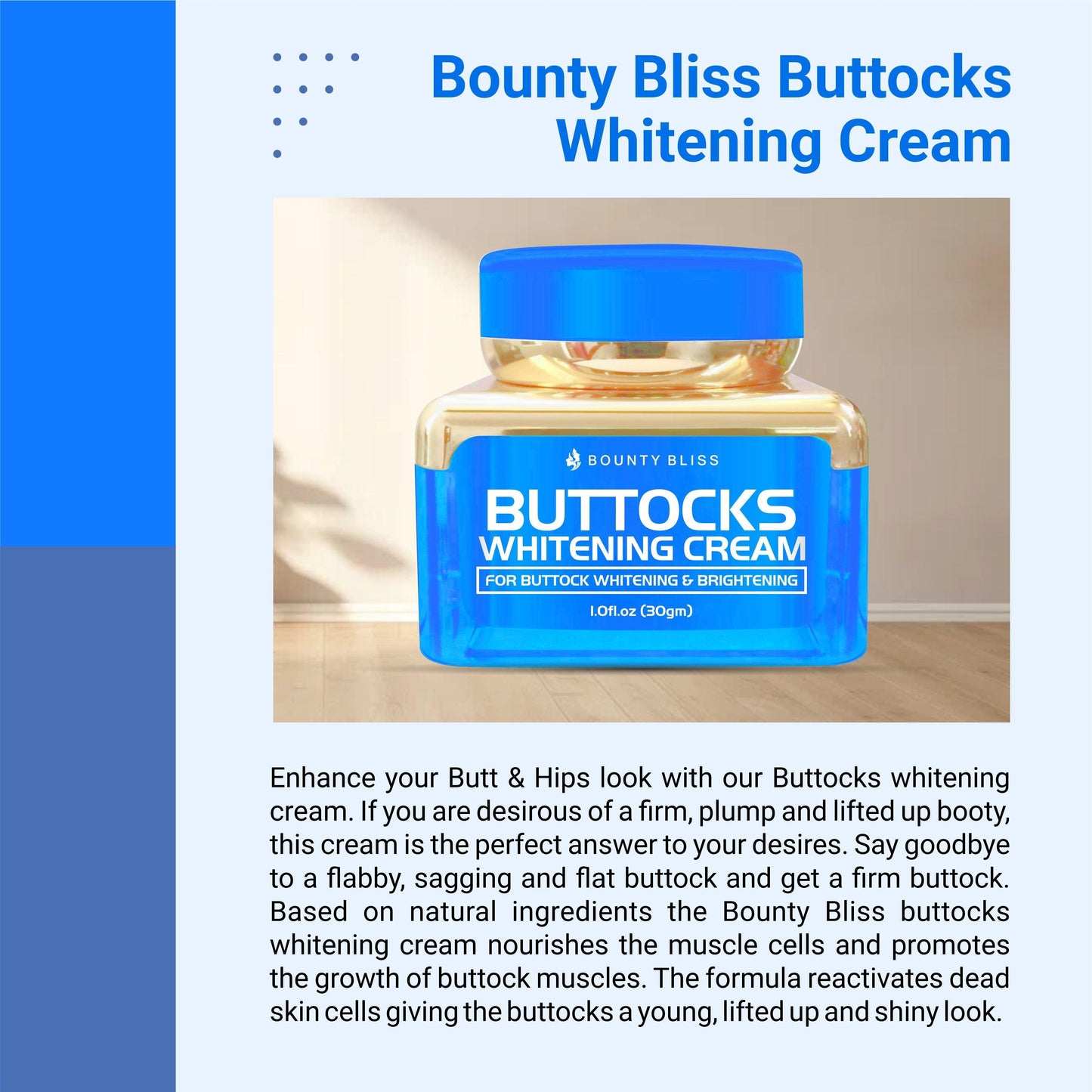 Bounty Bliss Buttlock Whitening Cream - 30gm