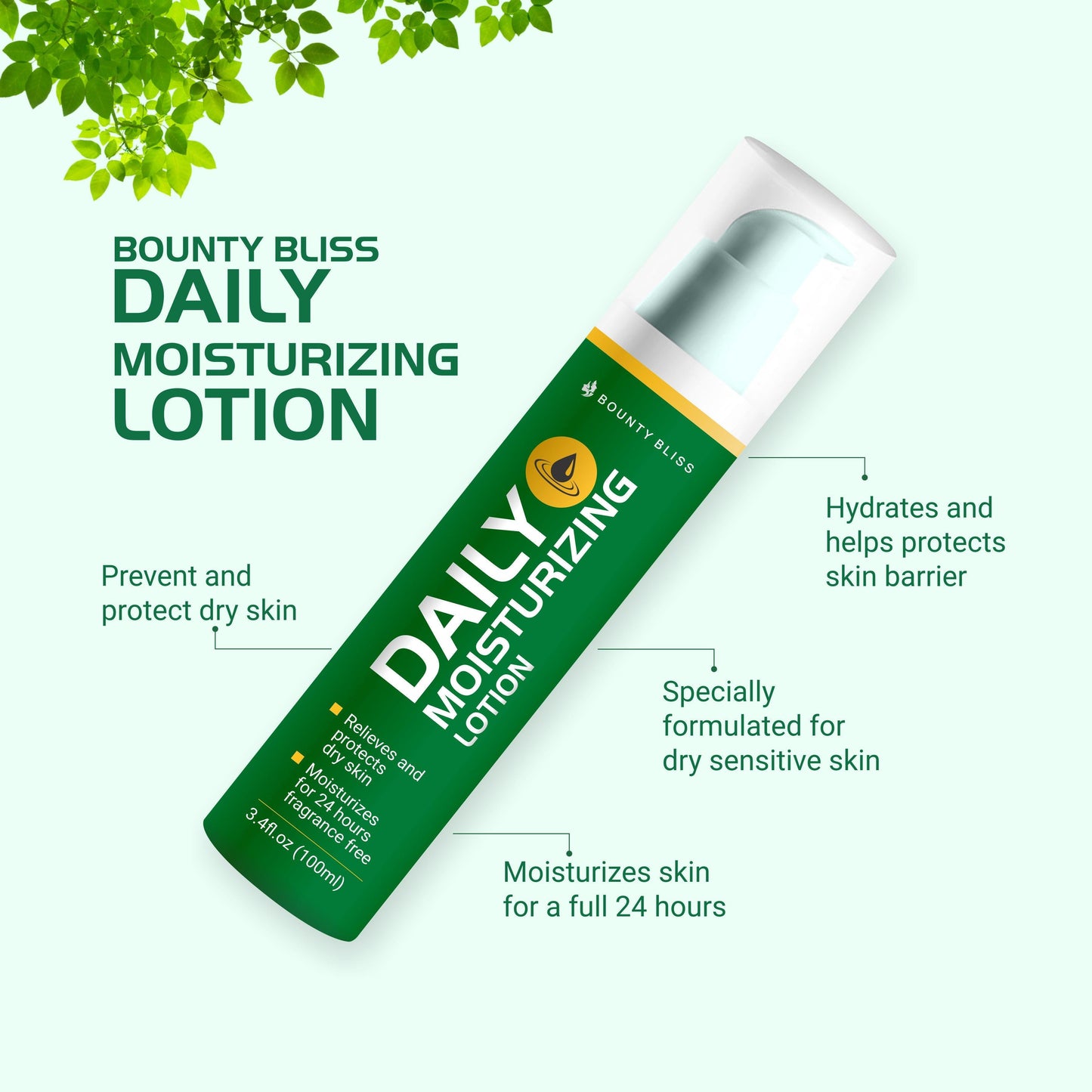 Bounty Bliss Daily Moisturizing Lotion or Women & Men, Dry Skin,For Everyday Use - 100ml