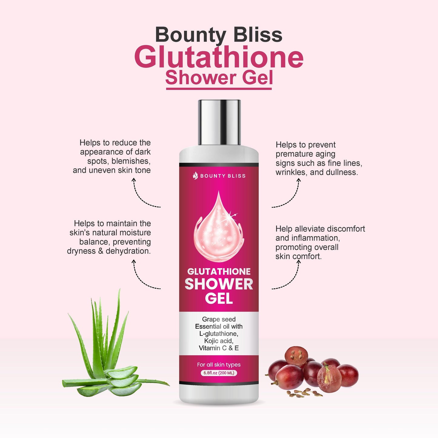 Bounty Bliss Glutathione Shower Gel Prevents Body Acne