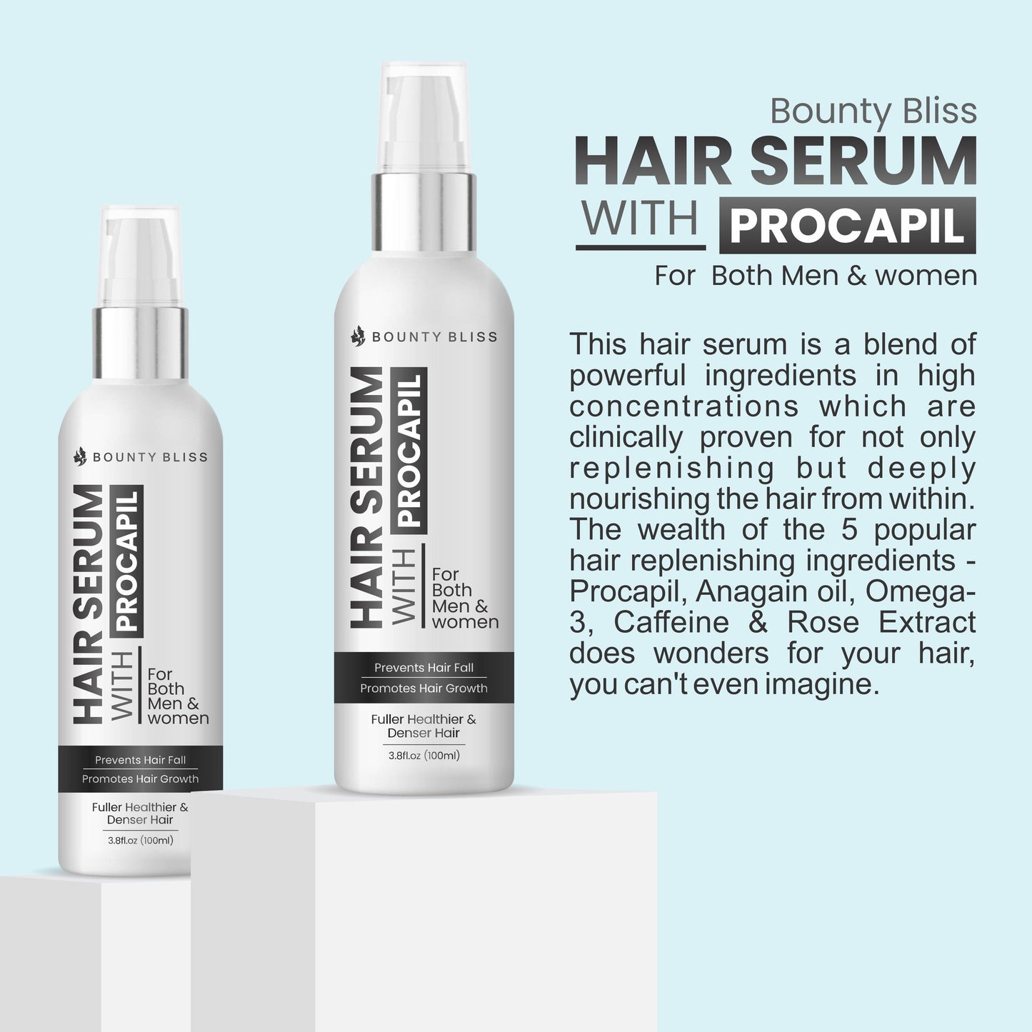 Bounty Bliss Hair Serum With Procapil – Protection and Shine, For Dry, Flyaway & Frizzy Hair - 100ml