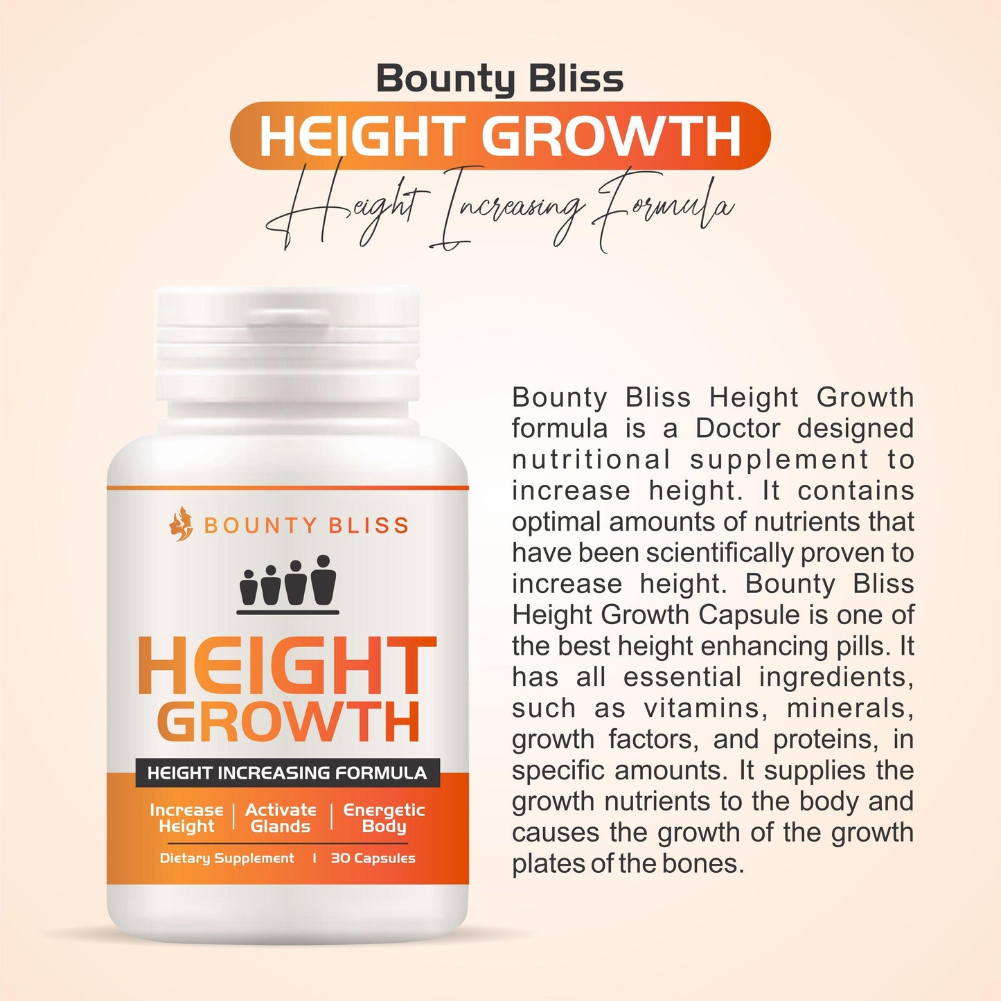 Bounty Bliss Height Growth Capsules - 30 Capsules