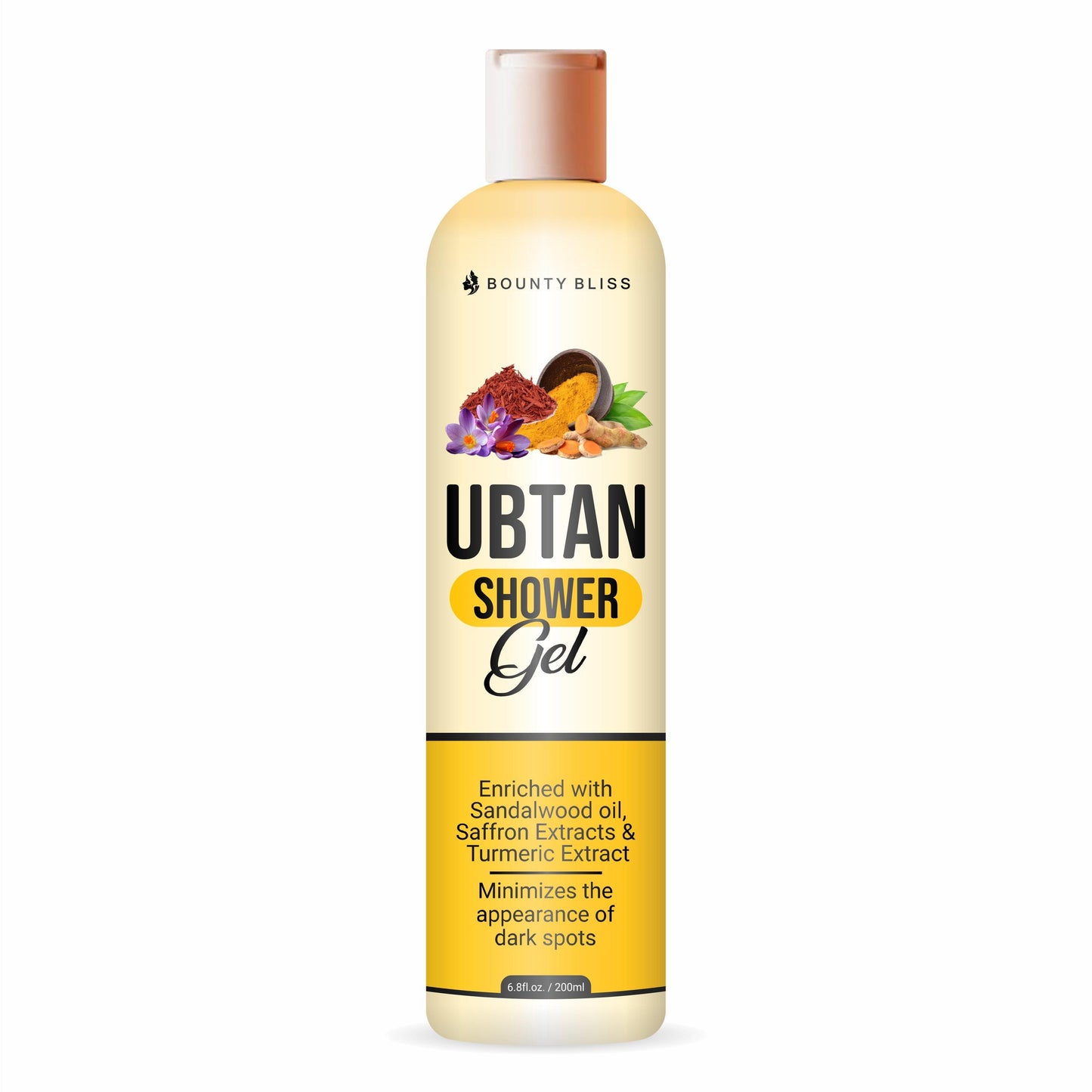 Bounty Bliss Ubtan Shower Gel - Nourishing Natural Cleanser for Glowing Skin - 200ml