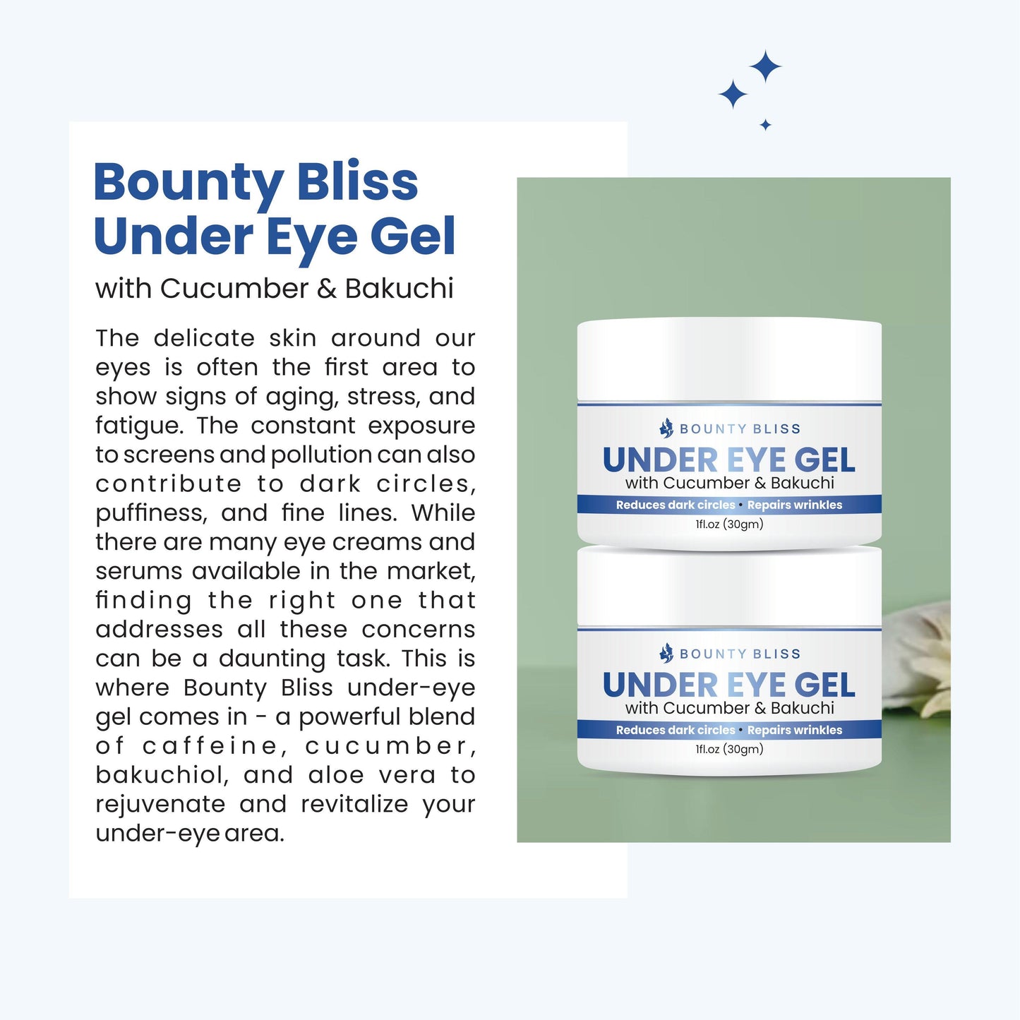 Bounty Bliss Under Eye Gel Reduces Dark Circles - 30gm