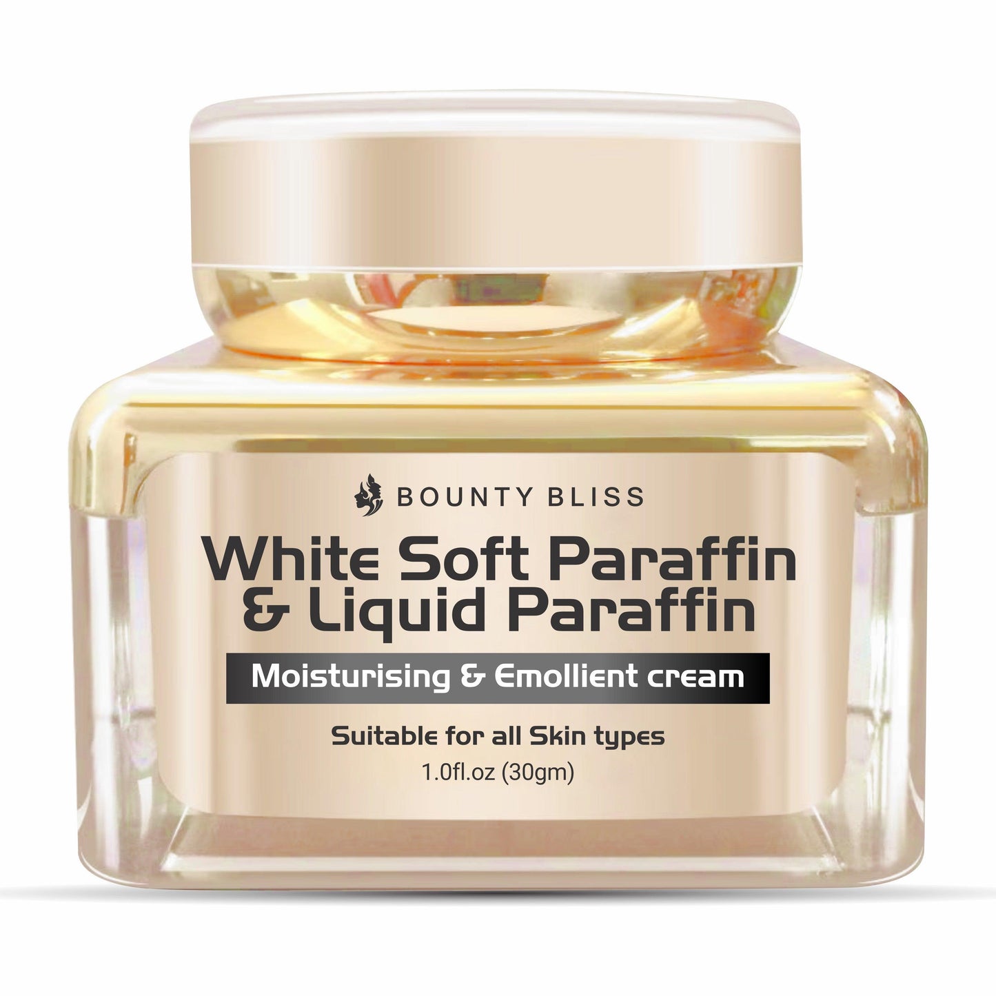 Bounty Bliss White Soft Paraffin & Liquid Paraffin Cream for Dry & Dehydrated Skin Intense Nourishing Moisturizing Cream Men & Women Quick Absorbing & Paraben Free - 30gm