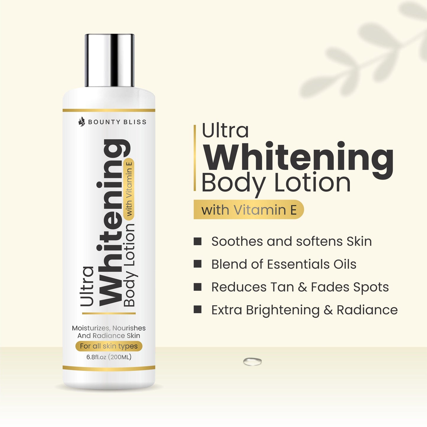 Bounty Bliss Ultra Whitening Body Lotion Repairs Skin Barrier Nourishes For Men & women - 200ml