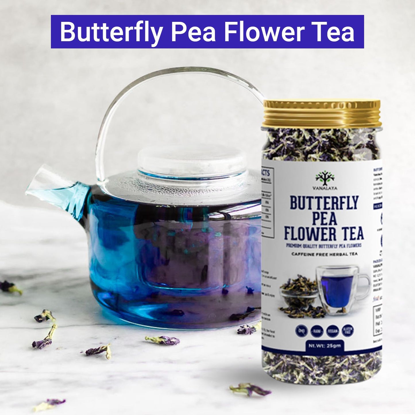 Vanalaya Butterfly Pea Flower Tea - 25gm