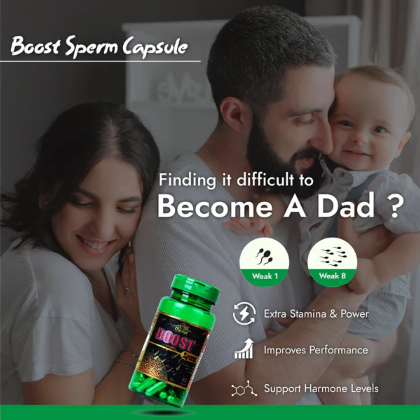 Cipzer Boost Sperm Capsule - 60 Capsules | Useful In Increasing The Sperm Count & Sperm Quality