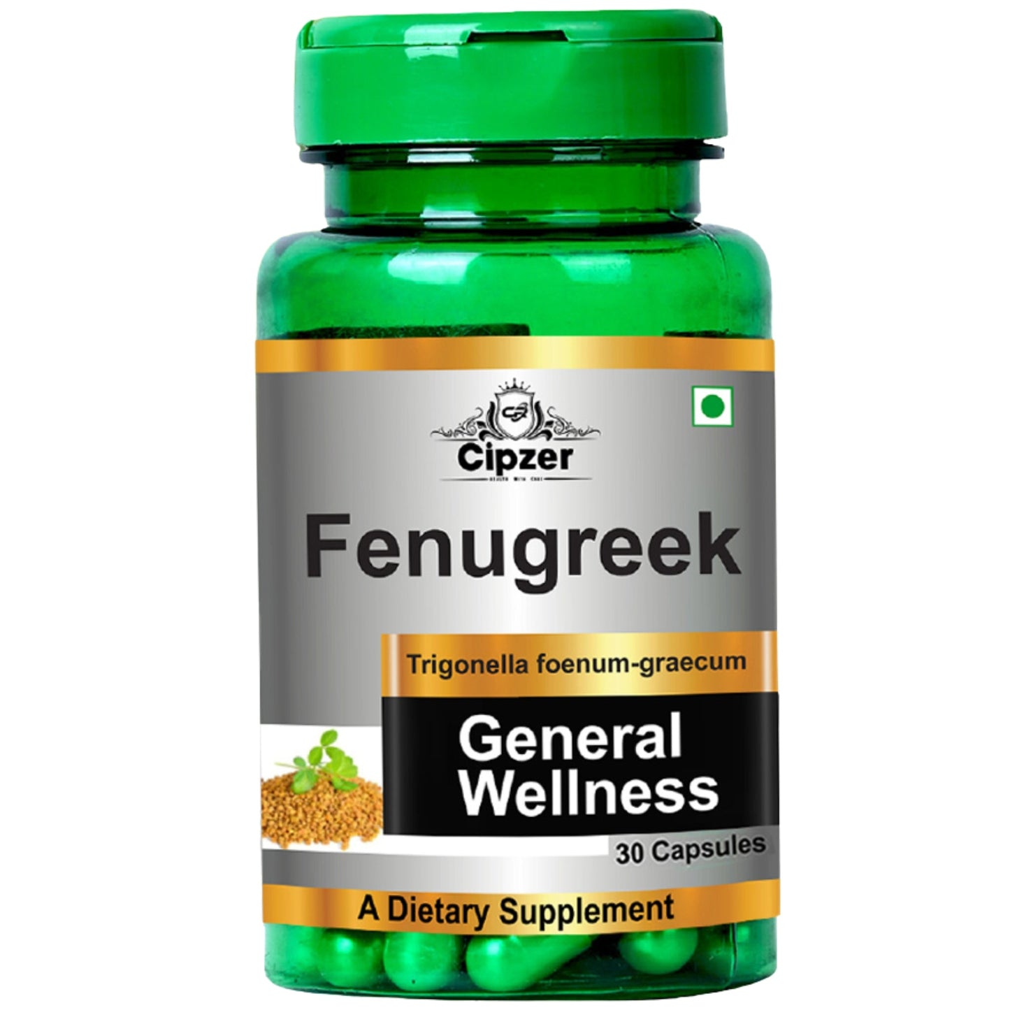 Cipzer Fenugreek Capsules | Herbal Support for Digestion, Lactation, Blood Sugar & Heart Health