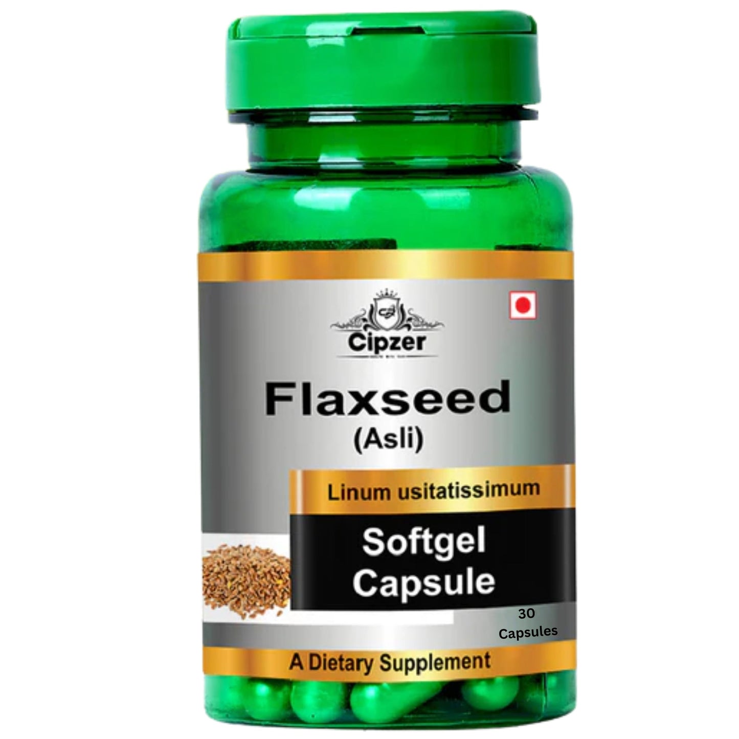 Cipzer Flaxseed Capsules | Omega 3 Rich Support for Heart, Digestion, Skin, Hair & Weight Balance