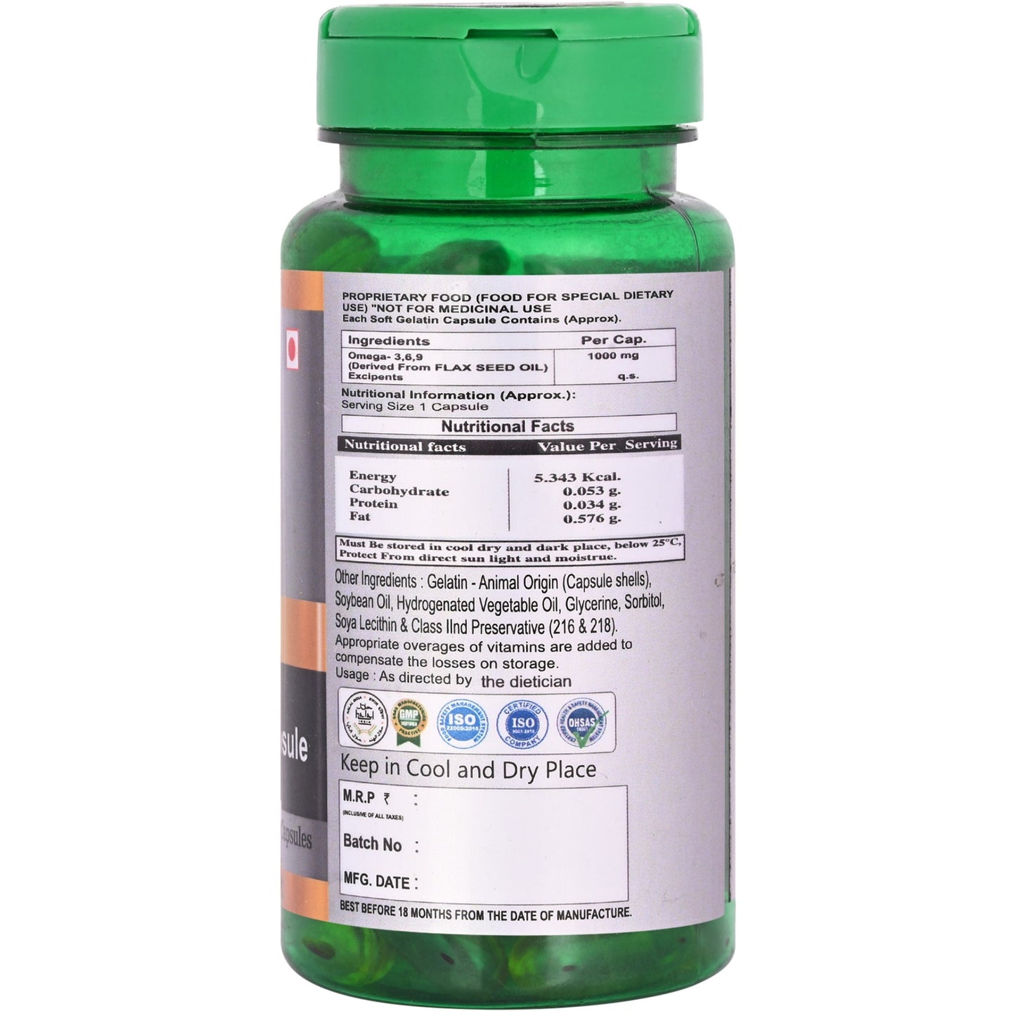 Cipzer Flaxseed Capsules | Omega 3 Rich Support for Heart, Digestion, Skin, Hair & Weight Balance