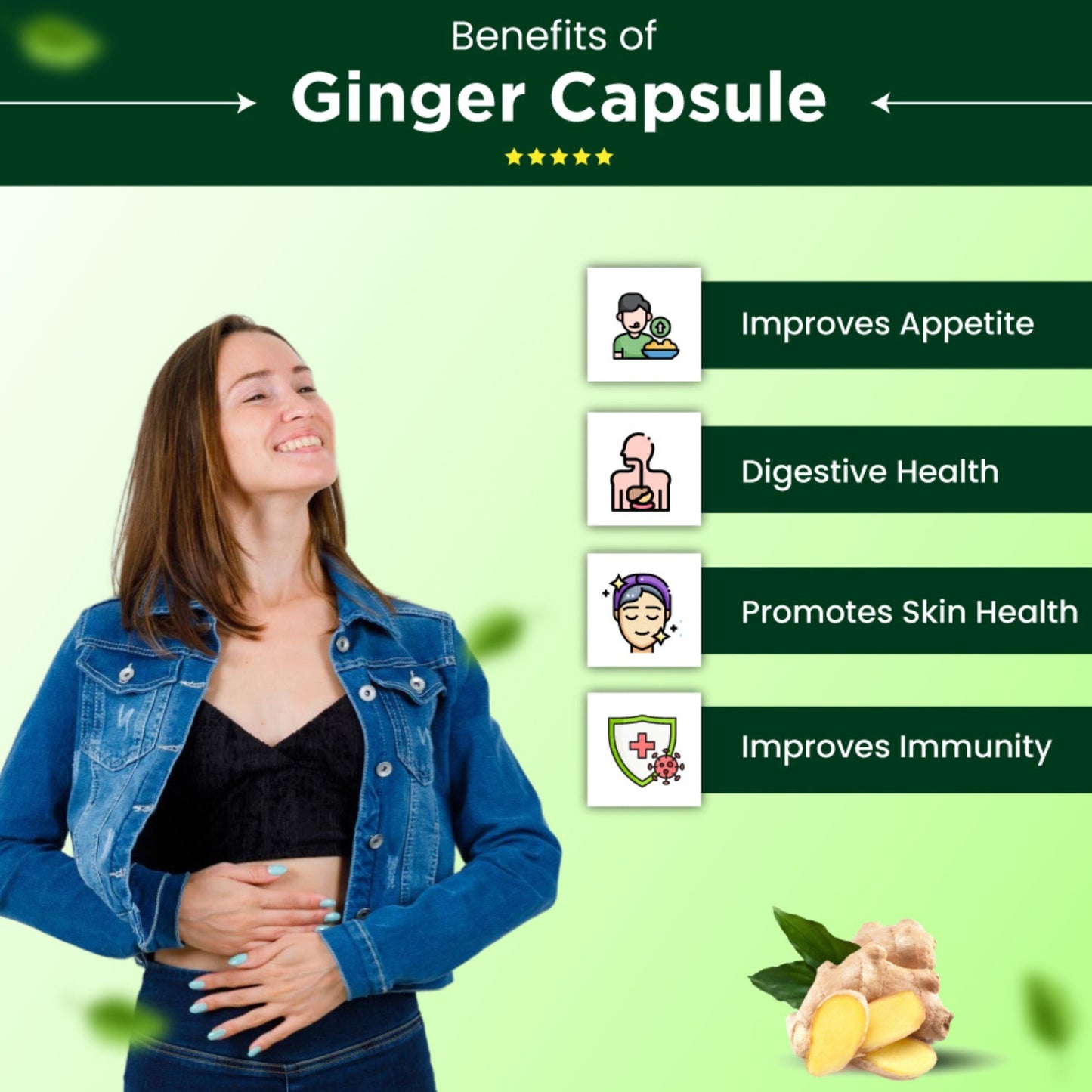 Cipzer Ginger Capsules | Natural Digestive Support, Anti-Inflammatory, Nausea & Immunity Care