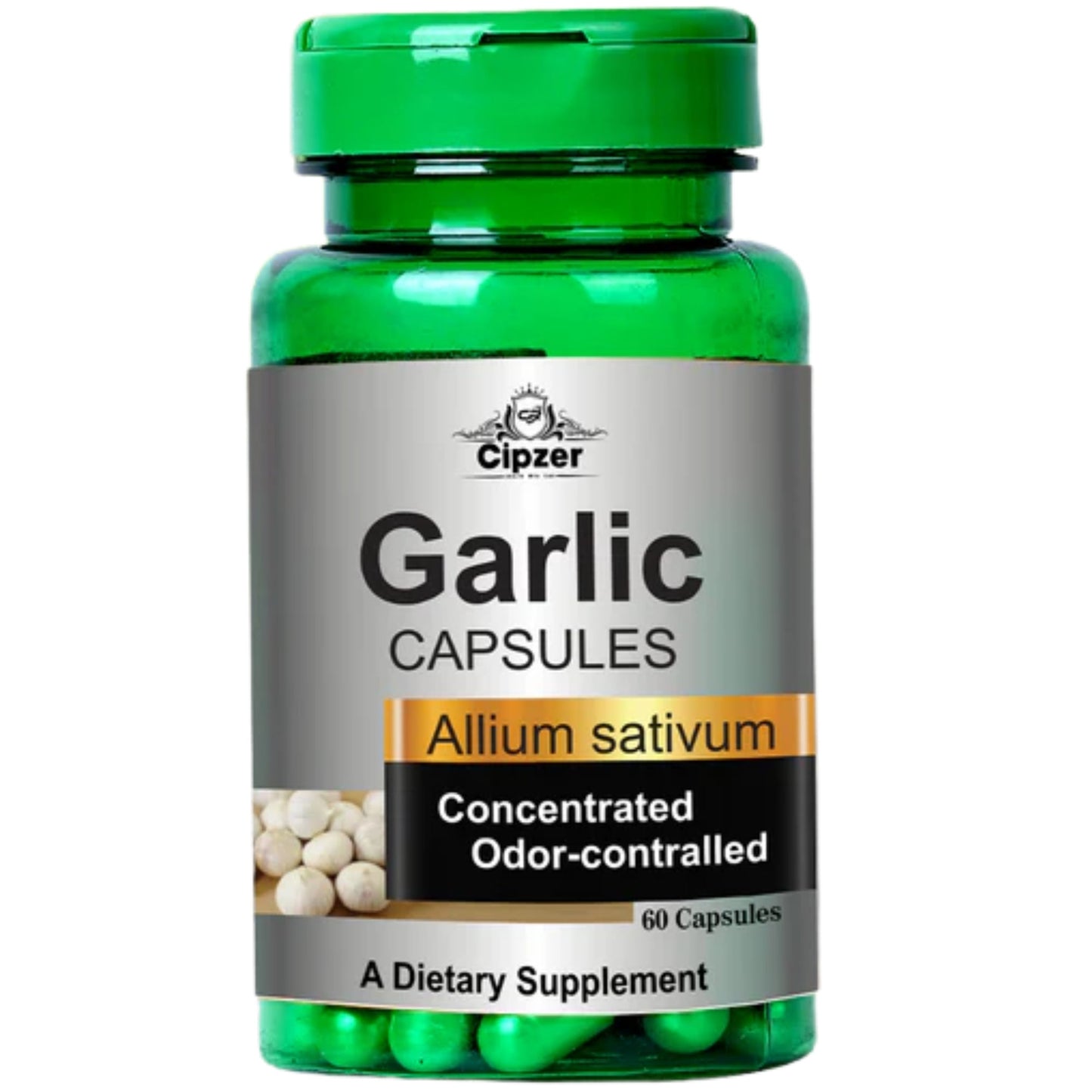 Cipzer Garlic Capsules | Heart Health, Cholesterol, Blood Pressure & Immunity Wellness Support