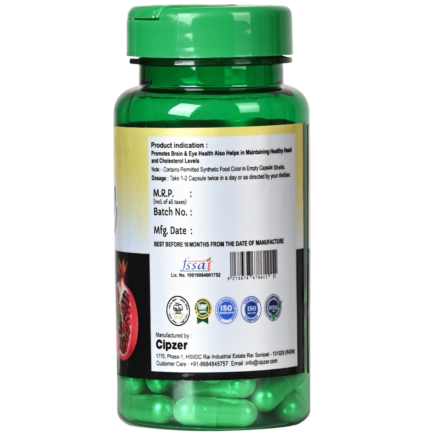 Cipzer Juice Omega 60 Capsules | Herbal Omega Support for Heart, Brain, Joints & Overall Wellness