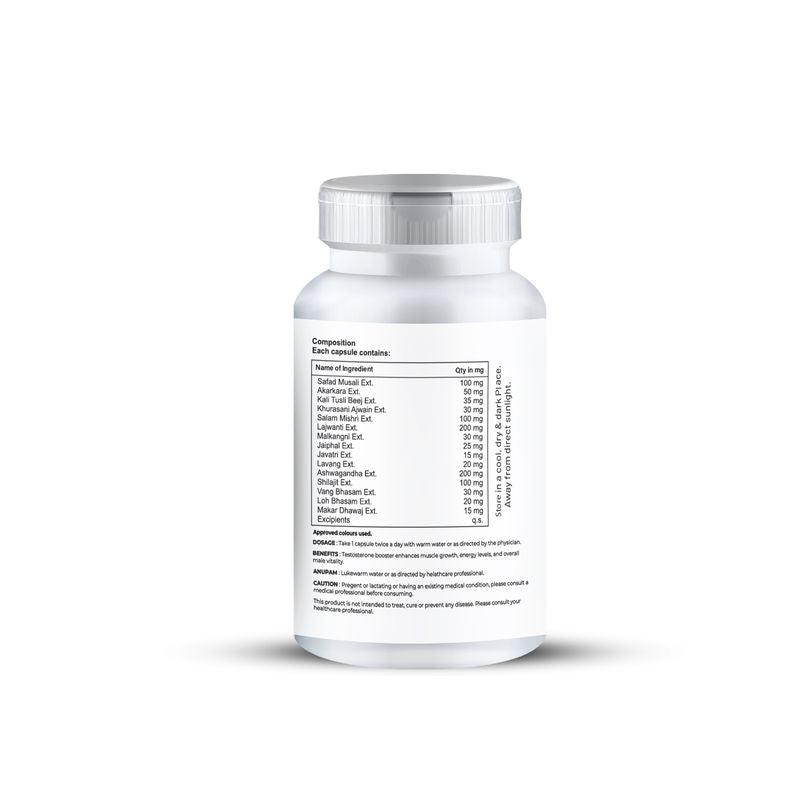 Zenius Turbo Power Capsules - Testosterone Booster Supplements for Stamina, Energy, and Immunity Boost - 60 Capsules