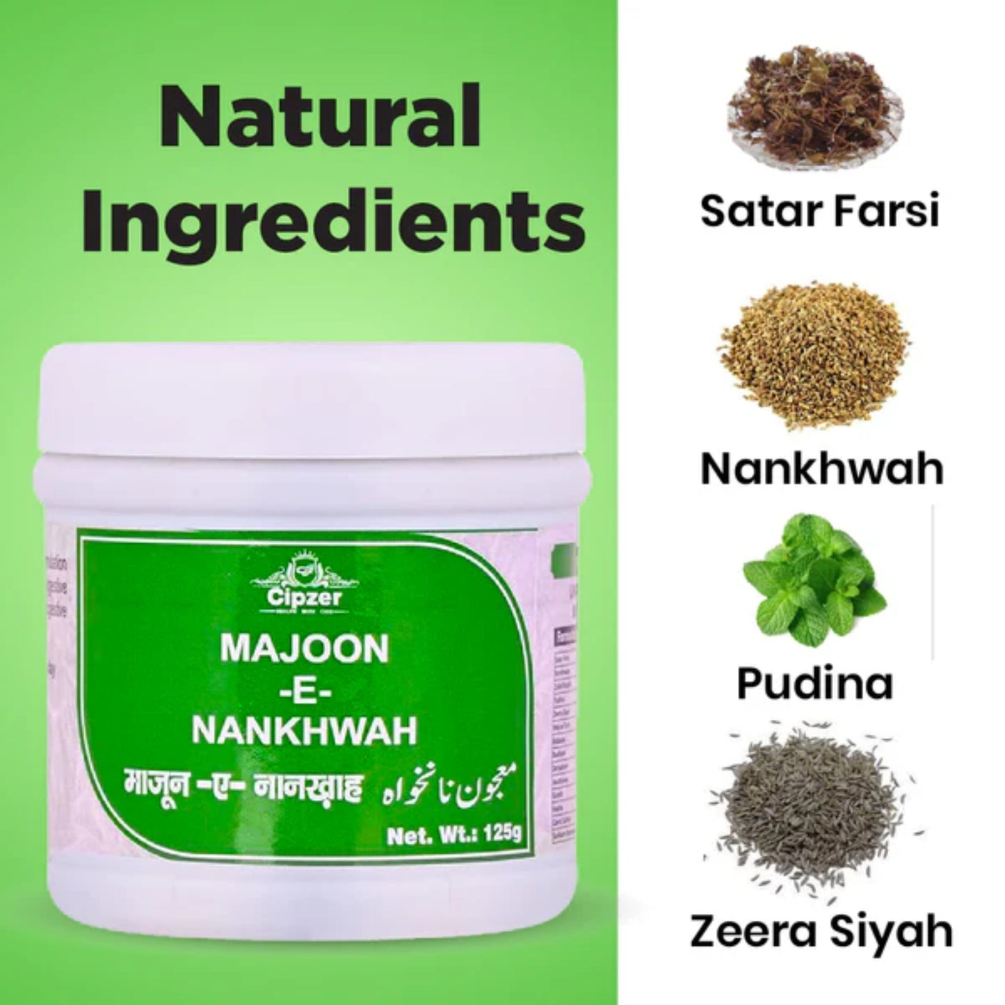 Cipzer Majoon-E-Nankhwah - 125gm | Herbal Brain, Nerves & Digestion Tonic for Strength & Vitality