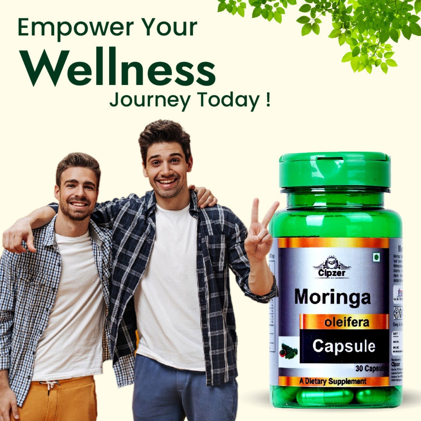 Cipzer Moringa Oleifera Capsules | Herbal Superfood for Energy, Immunity & Complete Wellness