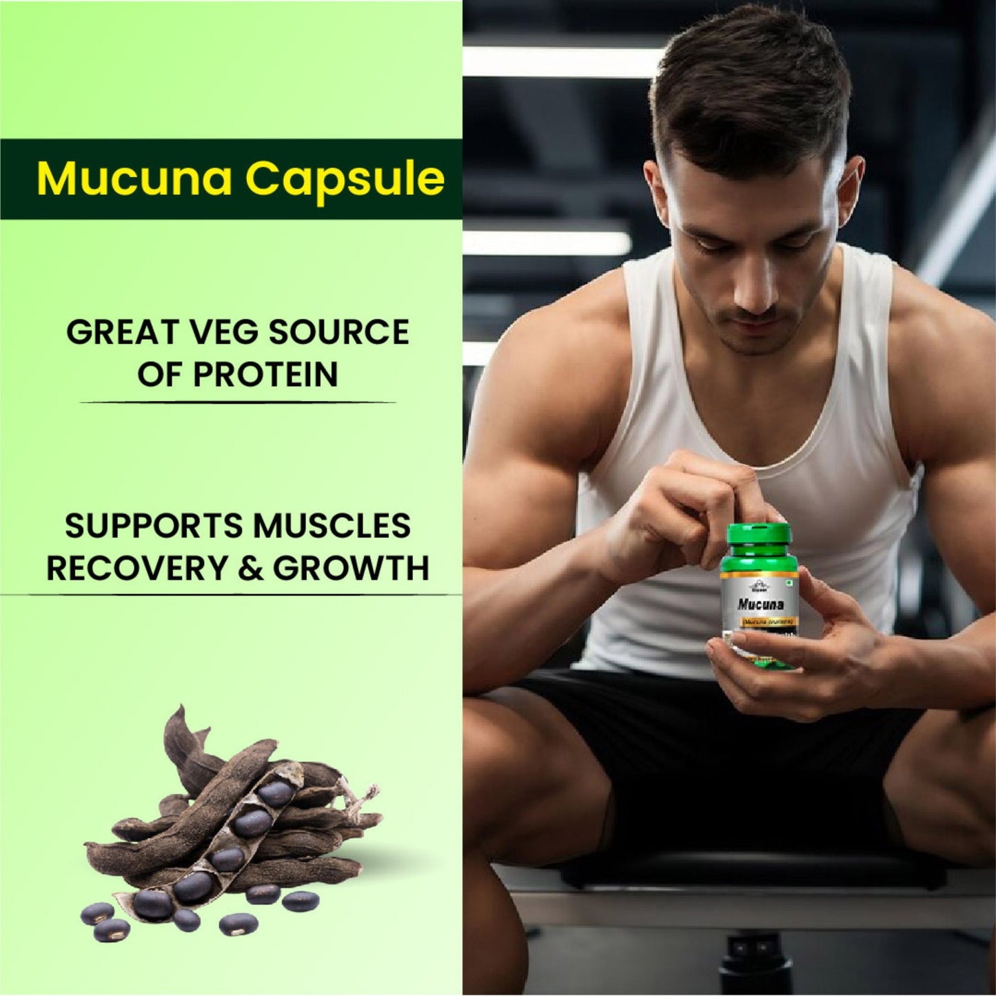 Cipzer Mucuna Capsules Boost Sexual Stamina, Enhance Libido, Improve Vitality & Energy