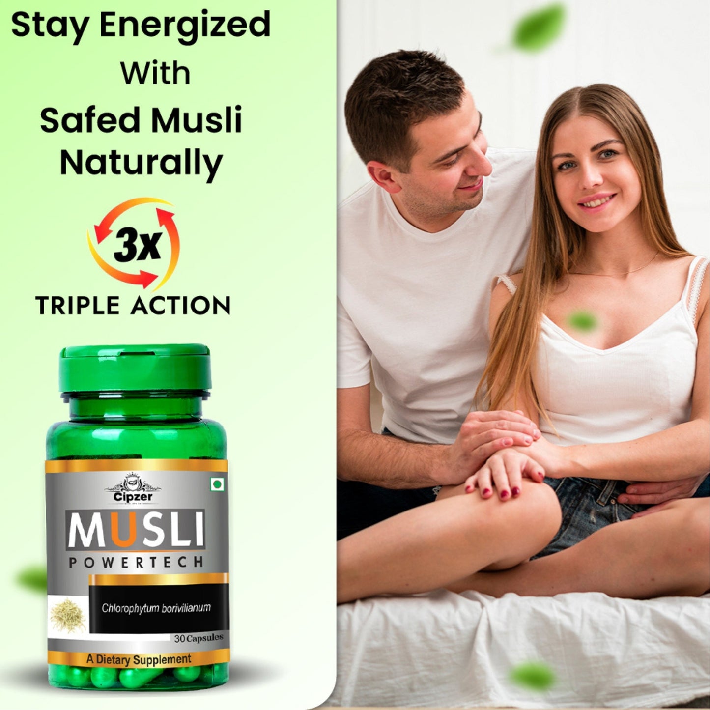 Cipzer Musli Powertech Capsules | Boost Sexual Stamina, Energy, Strength & Men’s Performance Naturally