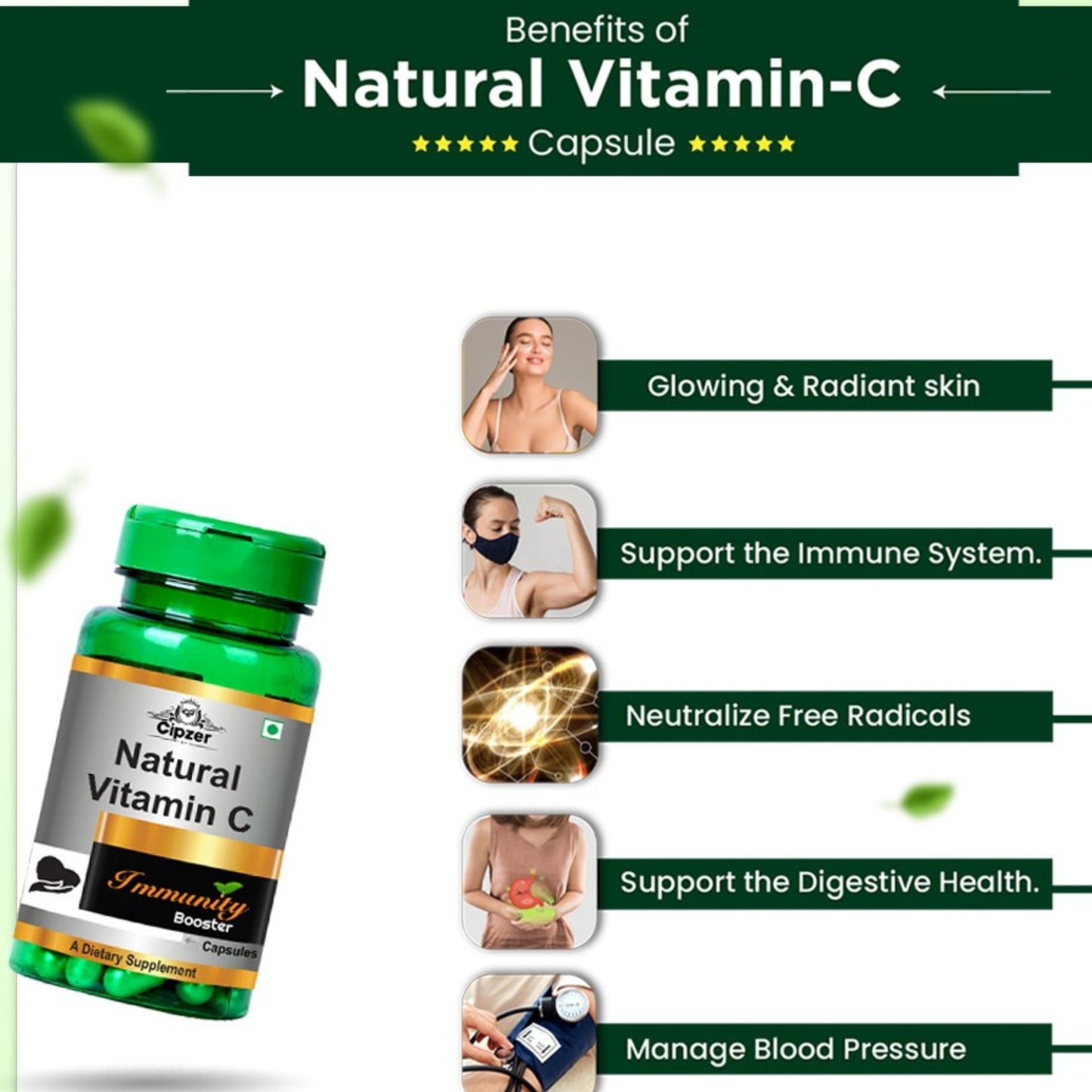 Cipzer Natural Vitamin C Capsule