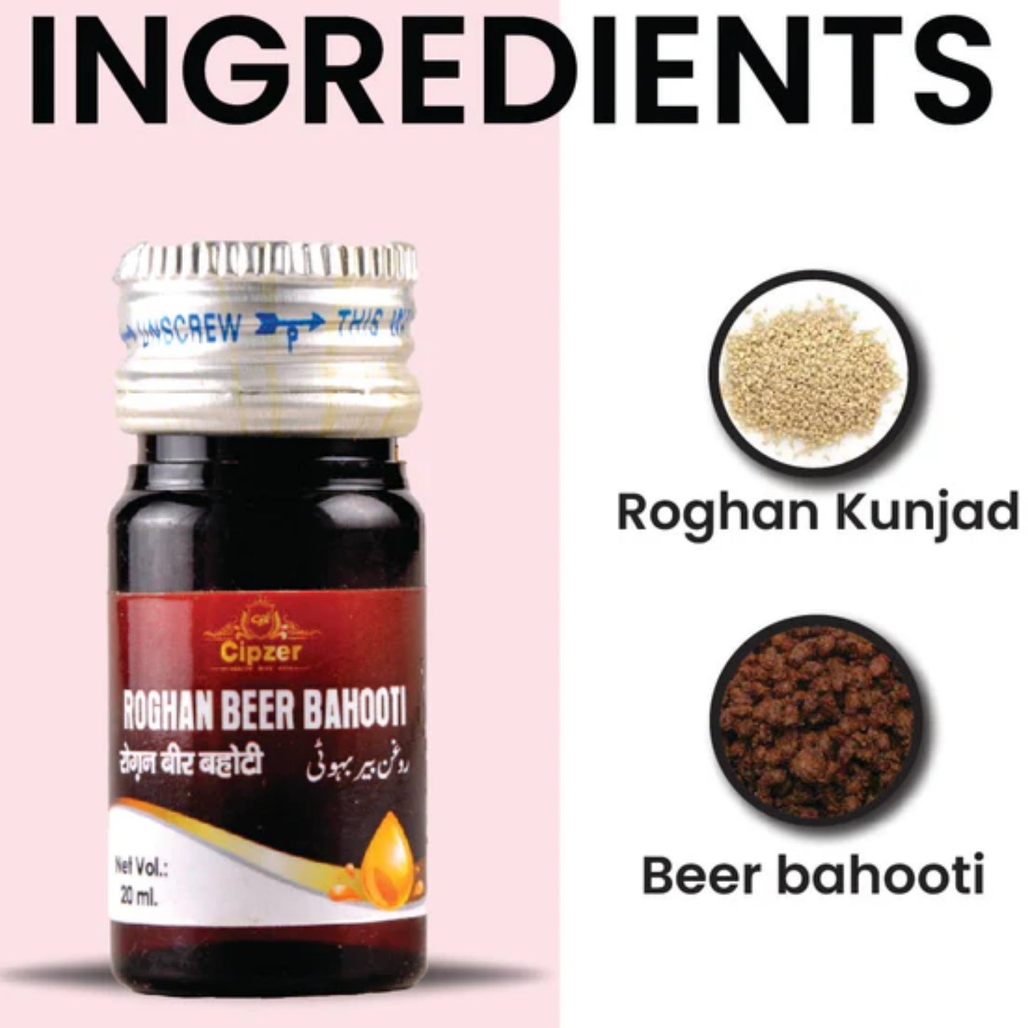 Cipzer Roghan Beer Bahooti Oil -20ml | Restores Energy & Improves Vitality & Stamina In Men